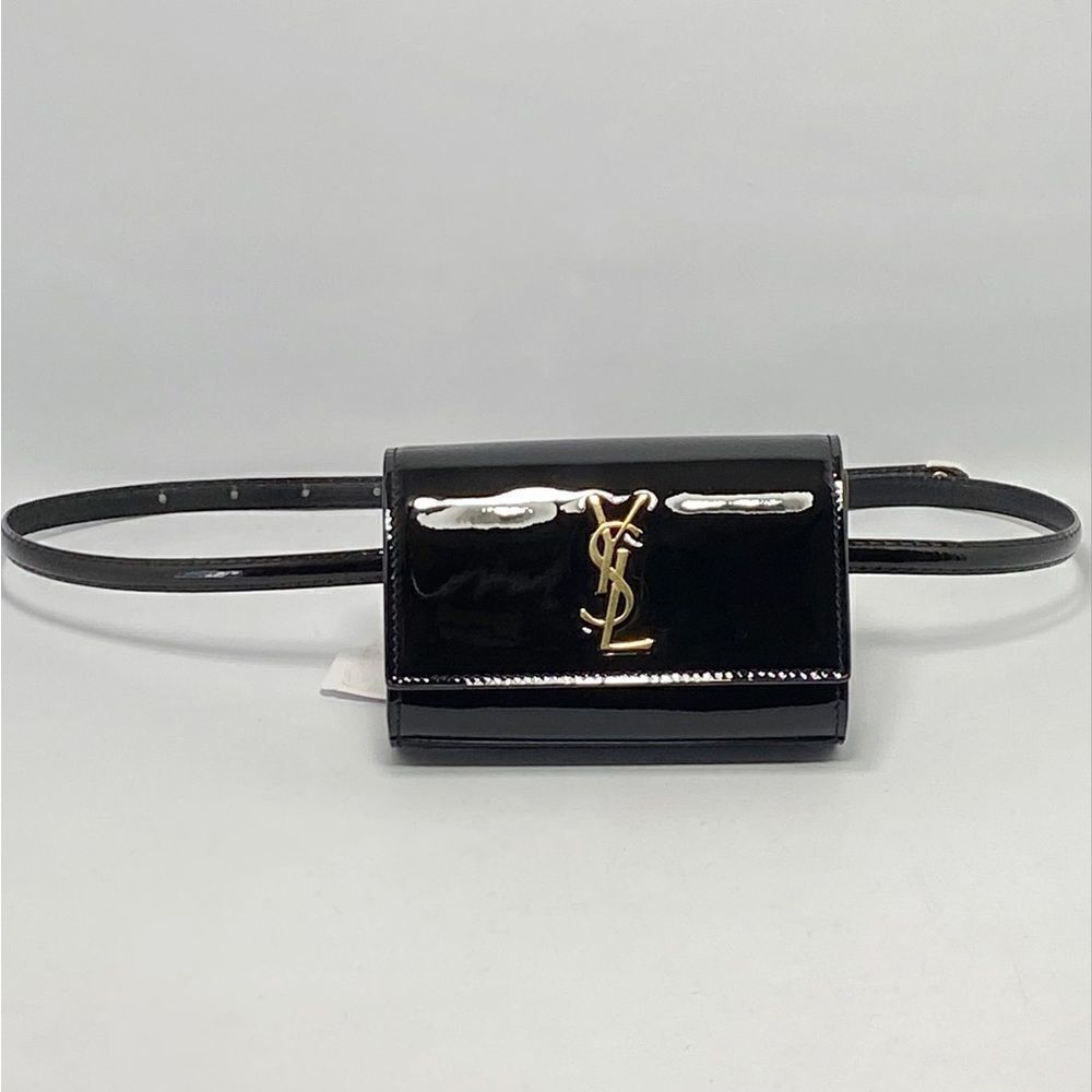 Saint Laurent Mini Kate Patent Leather Belt Bag